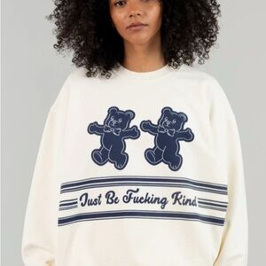 Just Be Fkn Kind Cream Crewneck